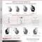 Service Caster 8 Inch Rubber on Steel Swivel Caster Set with Roller Bearing 2 Brake SCC SCC-30CS820-RSR-2-TLB-2 - alternate 6